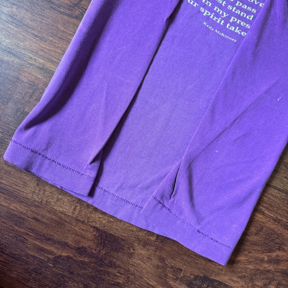 Vintage 90s Black Culture Purple Single Stitched T Shirt Heritage Collection - Picture 7 of 7